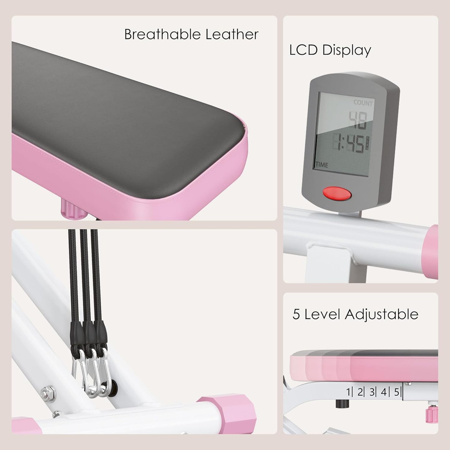 SogesPower Squat Machine for Home Gym, Squat Rowing Machine with Adjustable Resistance and Optional Full Motion, Squat Assist Trainer for Glutes & Legs Workout, Up to 330lbs