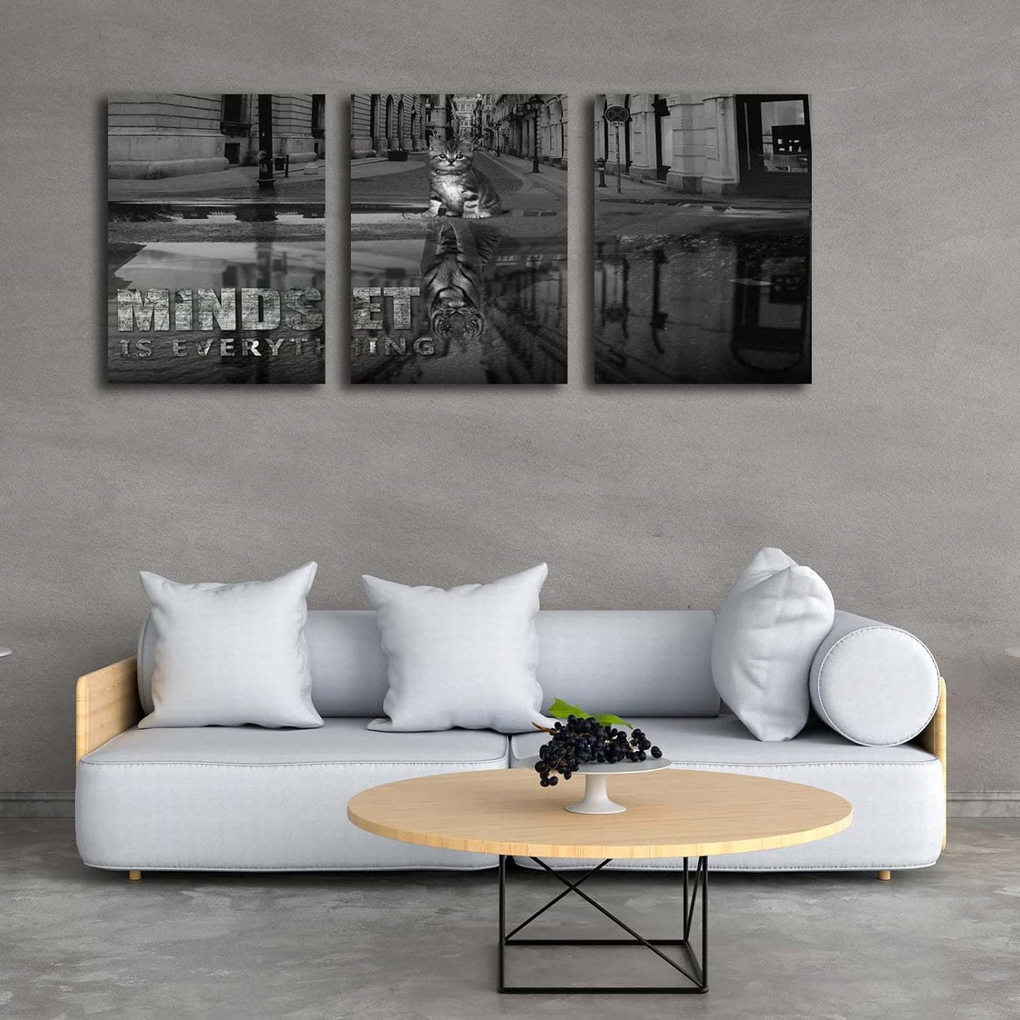 3 Panels Motivational Canvas Wall Art Inspirational Wall Art Entrepreneur Quotes Poster Print Artwork Painting Picture for Framed Home Decoration Living Room office bedroom 36''W x 16''H