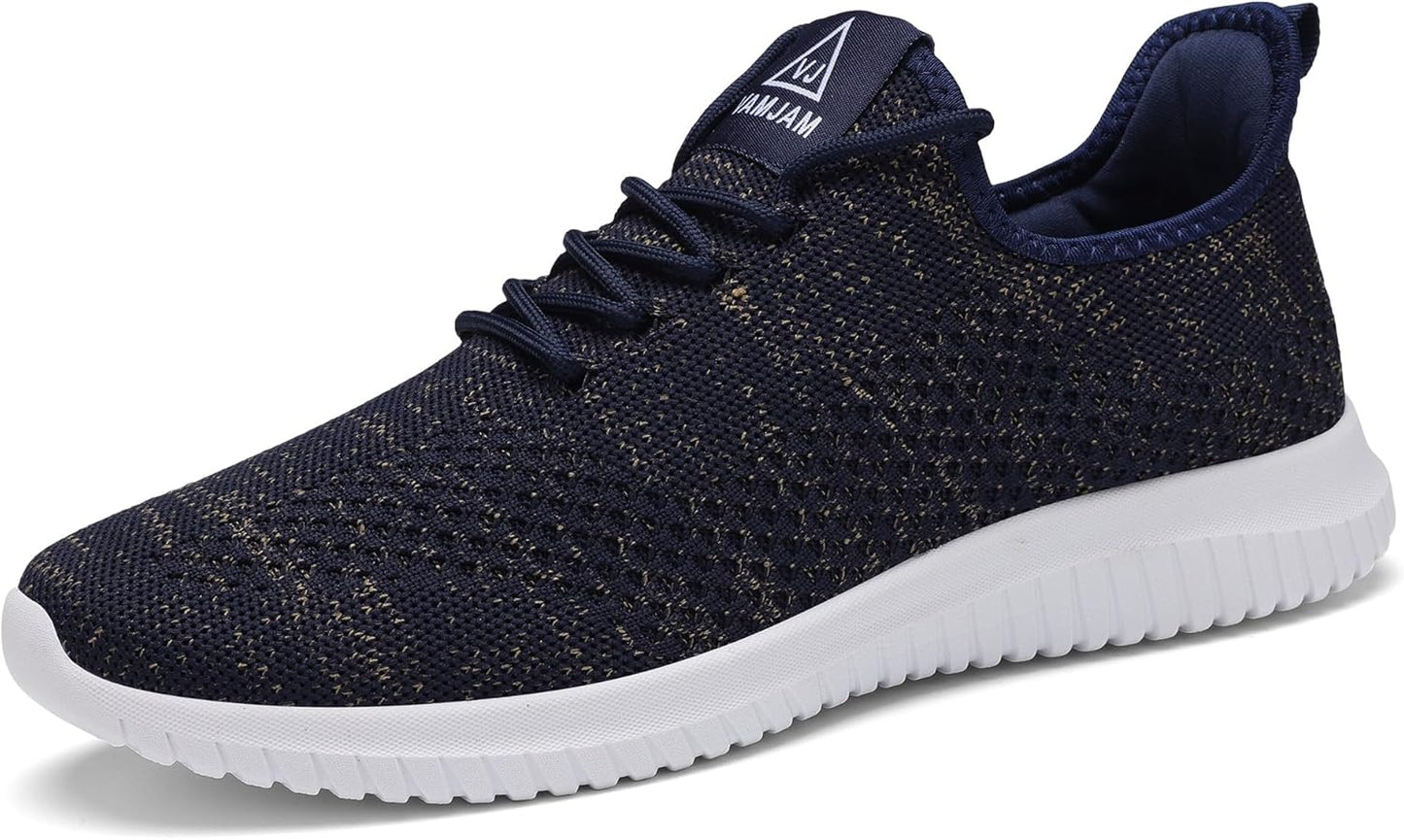 VAMJAM Men's Running Shoes Ultra Lightweight Breathable Walking Shoes Non Slip Athletic Fashion Sneakers Mesh Workout Casual Sports Shoes