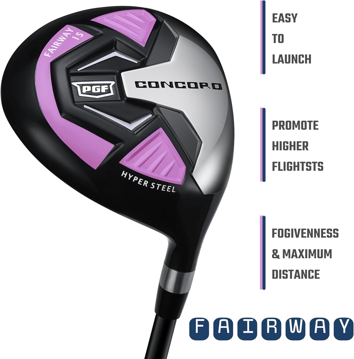 PGF Lady Concord Women's Complete Golf Club Set [15-Piece]