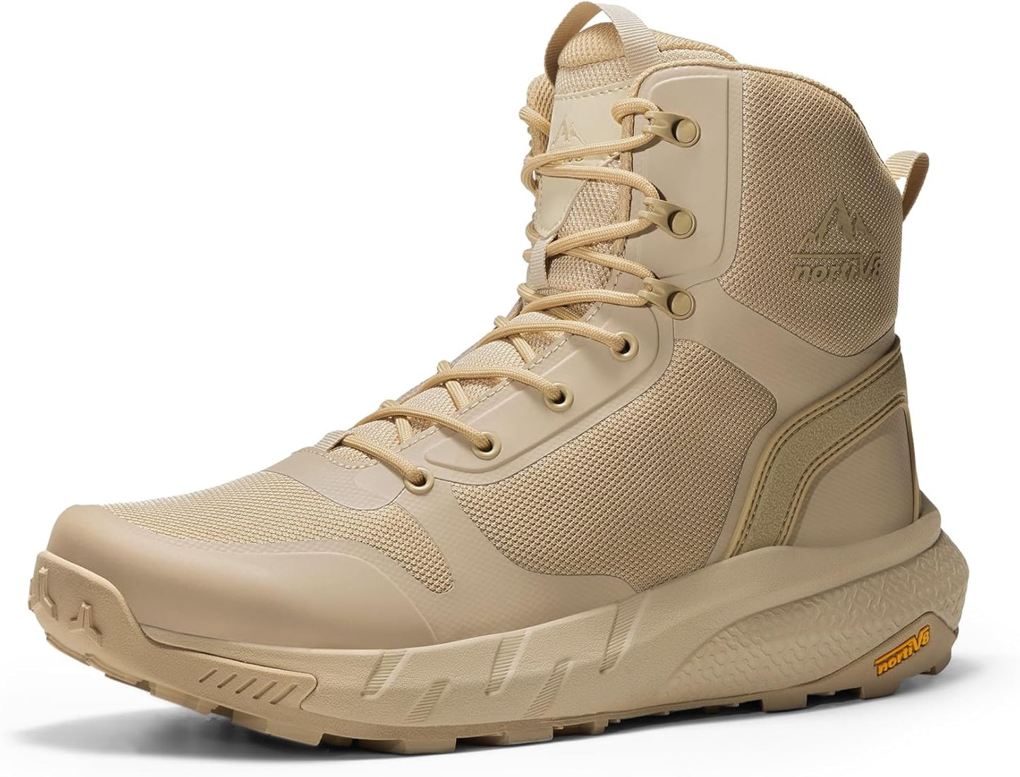 NORTIV 8 Men's Military Tactical Boot Lightweight Comfortable Boots for Work All Day Side Zipper Motorcycle Combat Hiking Boots Metrostrike(8-9 Inches)