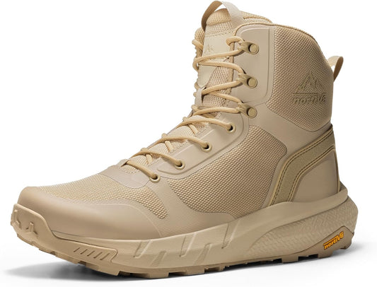 NORTIV 8 Men's Military Tactical Boot Lightweight Comfortable Boots for Work All Day Side Zipper Motorcycle Combat Hiking Boots Metrostrike(8-9 Inches)