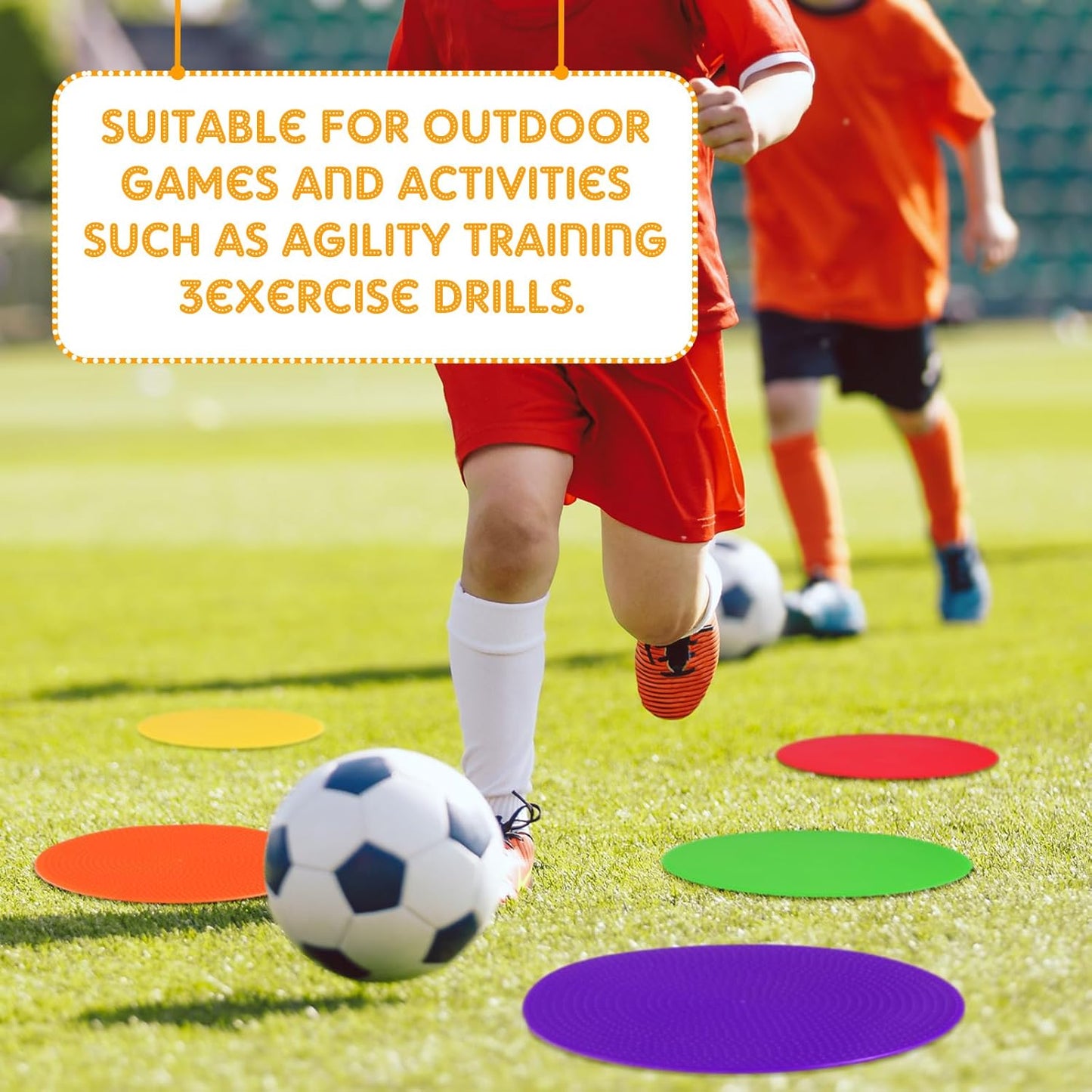 TPE Floor Spot Markers Dots for Gym Flat Non Slip Spot Marker Dance Dot for Classroom Gym Sports Soccer Basketball Agility Training Field Marking Equipment