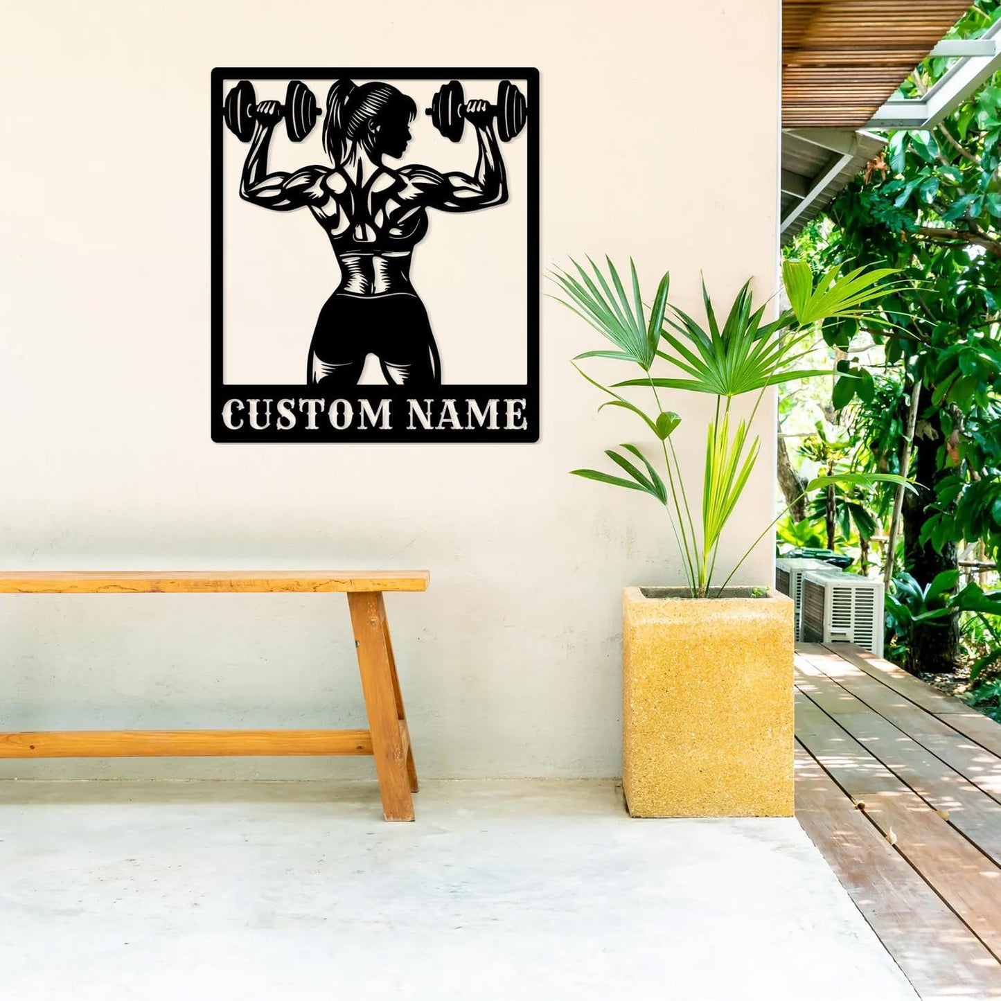 Customized Metal Gym Name Sign, Personalized Sports Room Wall Art,Metal Gym Sign,Unique Fitness Wall Sign, Gym Lovers Unique Gift, Gym Wall Art,Training Center Sign (Style-13)