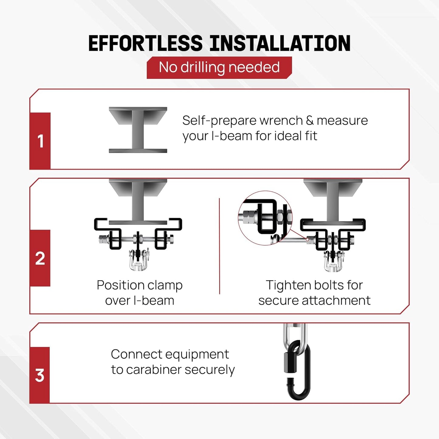 Yes4All Punching Bag Hanger, Stainless Steel Swivel Chain with 4 Snap Hooks for Heavy Bag, Gym Swing, Trapeze, and Hammock