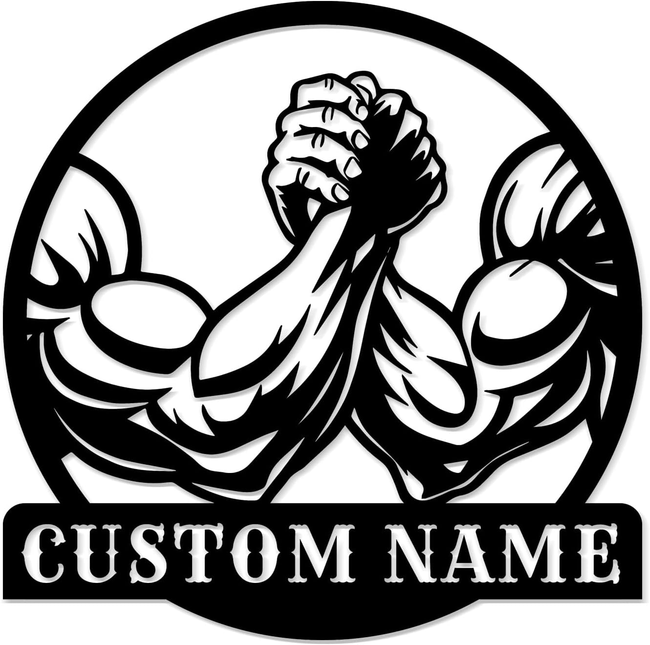 Customized Metal Gym Name Sign, Personalized Sports Room Wall Art,Metal Gym Sign,Unique Fitness Wall Sign, Gym Lovers Unique Gift, Gym Wall Art,Training Center Sign (Style-10)