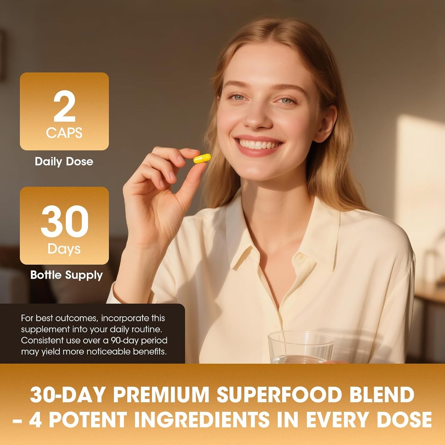 Moringa Capsules 10-in-1 Superfood Supplement – Turmeric Curcumin, Bromelain & Black Pepper – Supports Mobility & Recovery, Energy, Digestion, Immunity & Skin Vitality – Vegan, Non-GMO, Gluten-Free