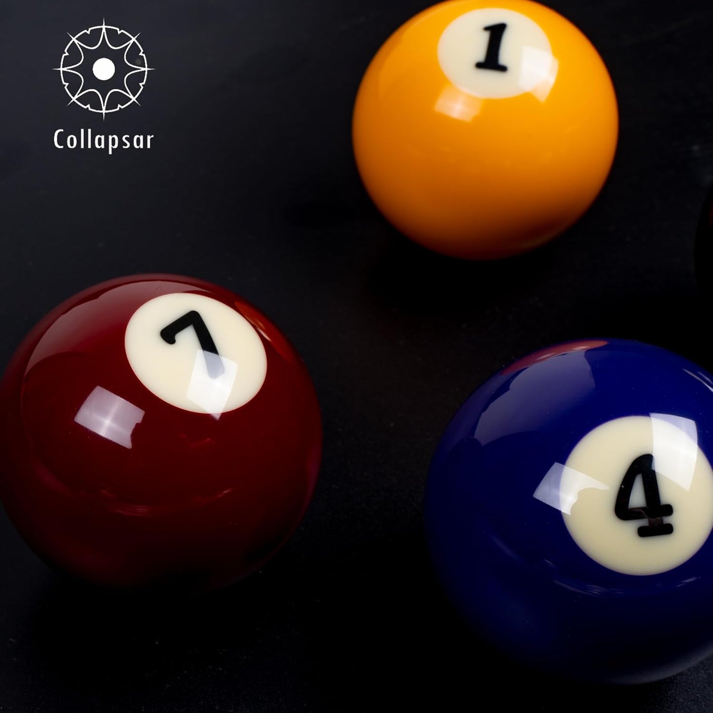 Collapsar Deluxe 2-1/4" Billiard Pool Balls Marble-Swirl Style Billiards Ball Complete 16 Ball Set (Several Style Available)