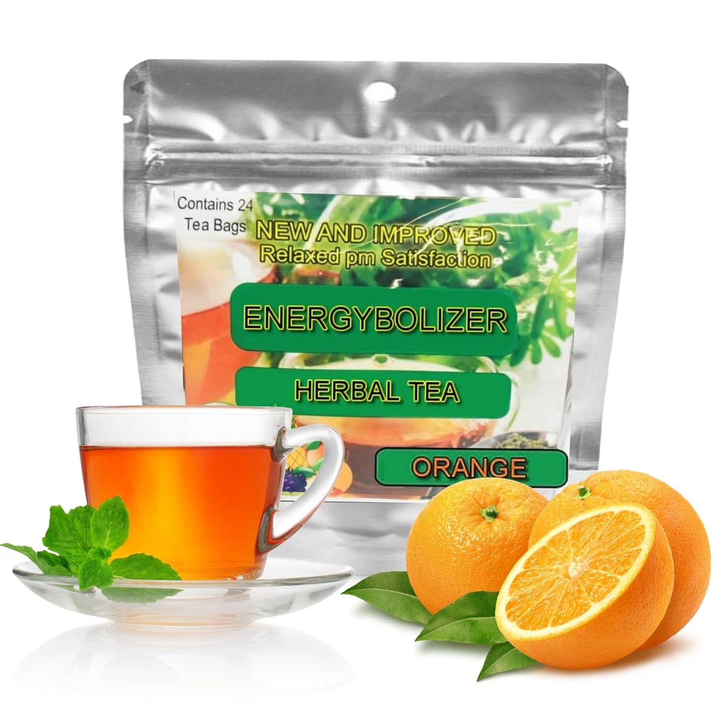Energybolizer Perfect Weight Herbal Tea, 24 Bags (Orange) – Natural Herbal Tea for Men and Women to Support Digestion and Overall Wellness