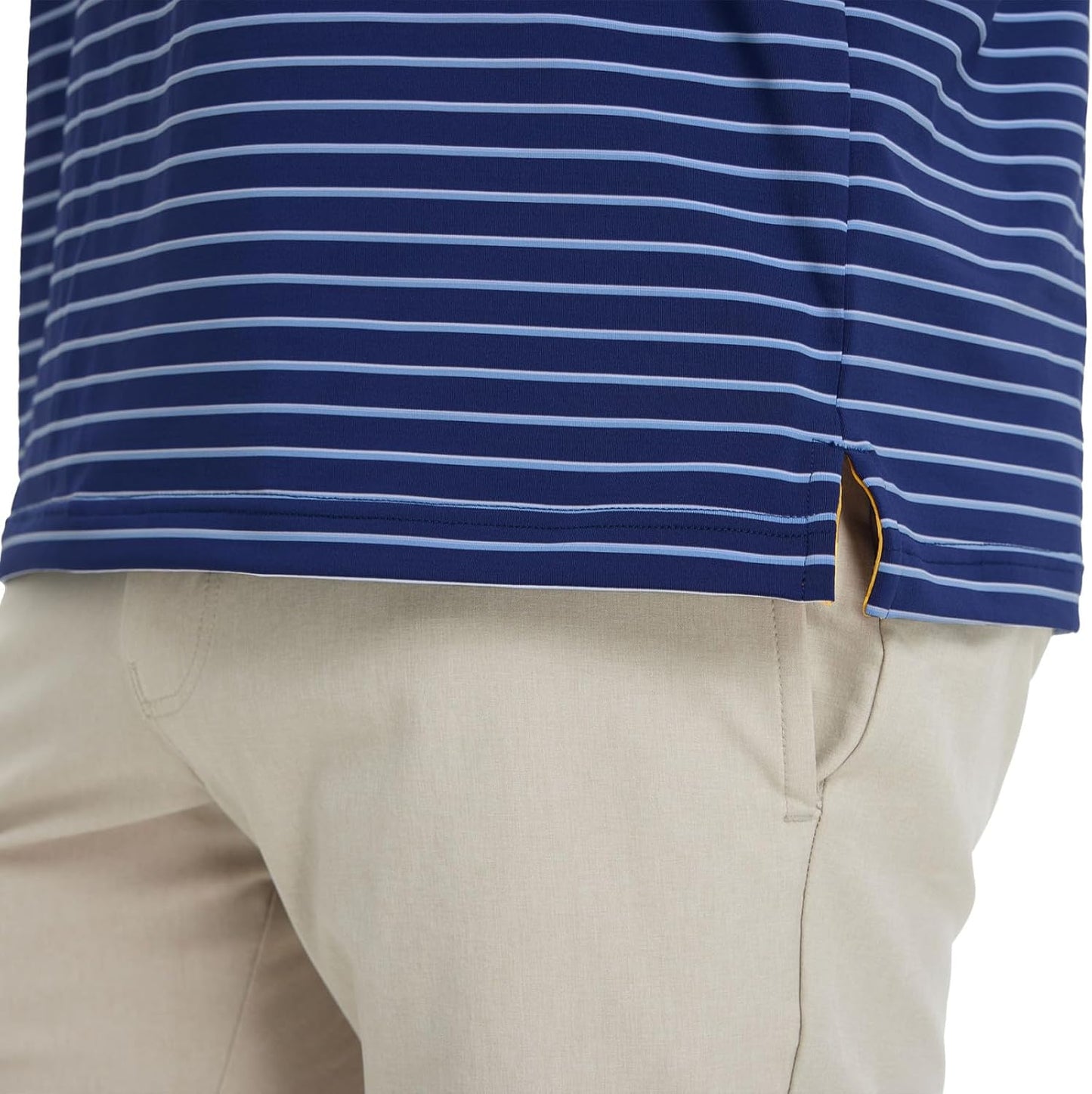 M MAELREG Golf Shirts for Men Moisture Wicking Striped Polo Performance Dry Fit Business Sports Mens Polo Shirts Short Sleeve