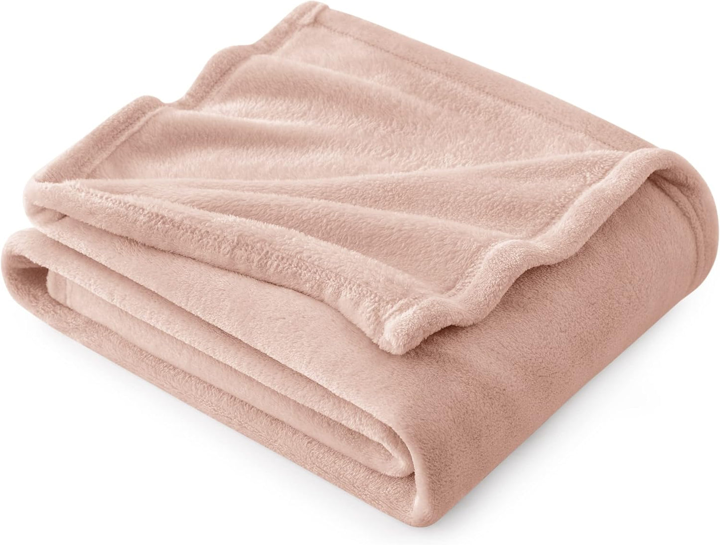 Bedsure Fleece Throw Blanket Dusty Pink - 300GSM Blankets for Couch, Sofa, Bed, Soft Lightweight Plush Cozy Throws for Toddlers, 50x60 inches