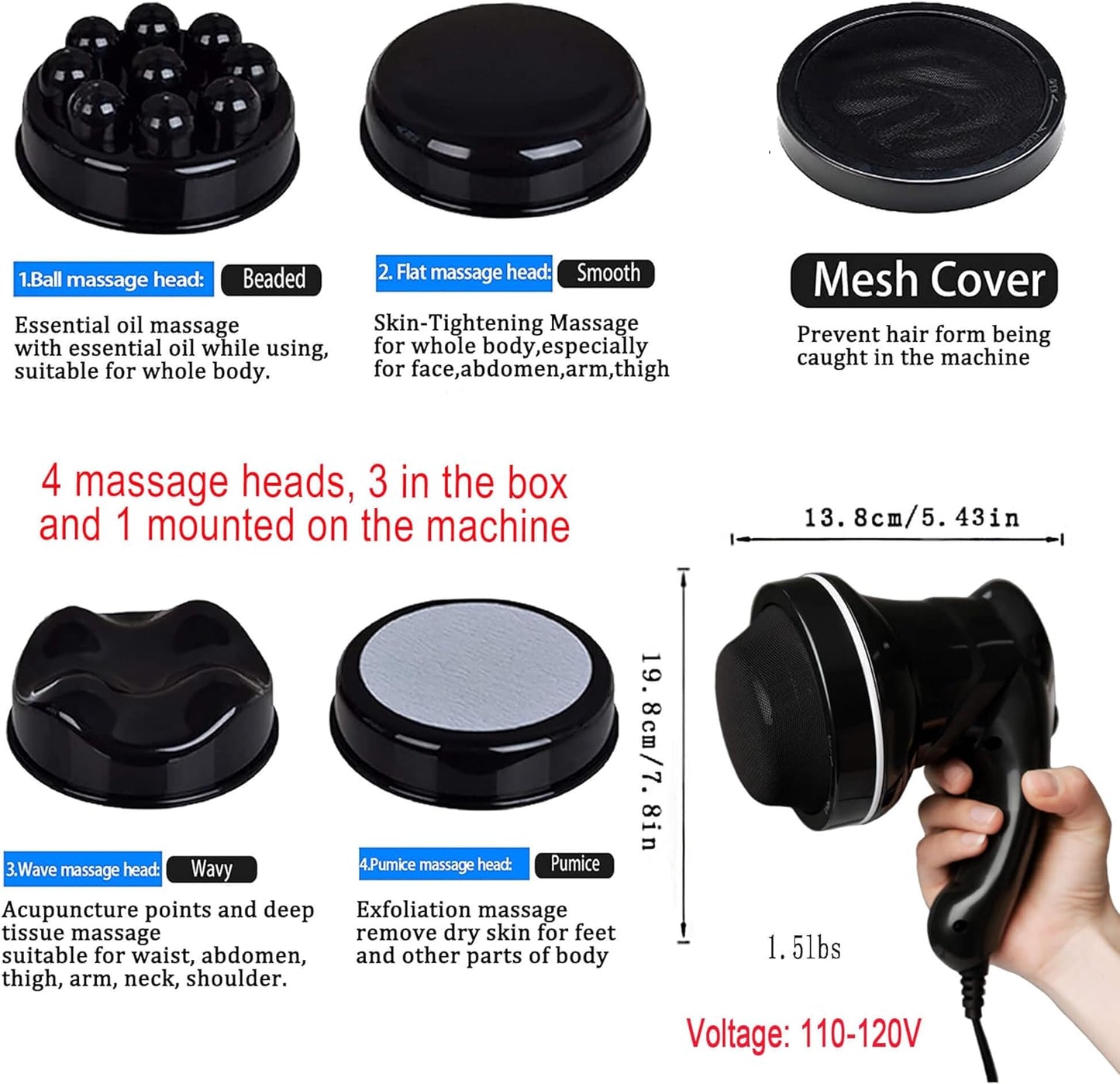 Body Sculpting Machine for Women - 6-Speed Cellulite Massage & Lymphatic Drainage Device with Lipo Roller, Handheld Home Use for Belly Fat, Stomach, Thighs & Buttocks Sculpting