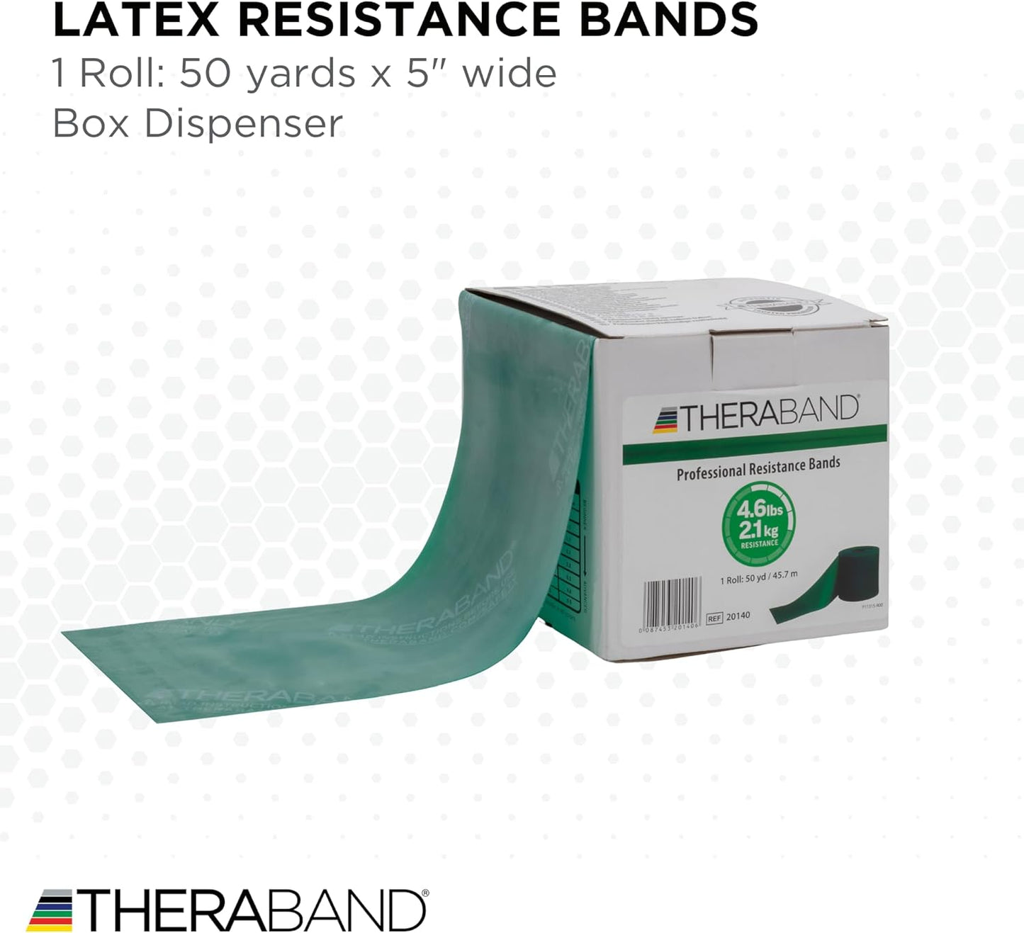 THERABAND Resistance Bands, 50 Yard Roll Professional Latex Elastic Fitness Band For Upper & Lower Body & Core Exercise, Physical Therapy, Pilates, Yoga, Stretching, Home Workouts, & Rehab