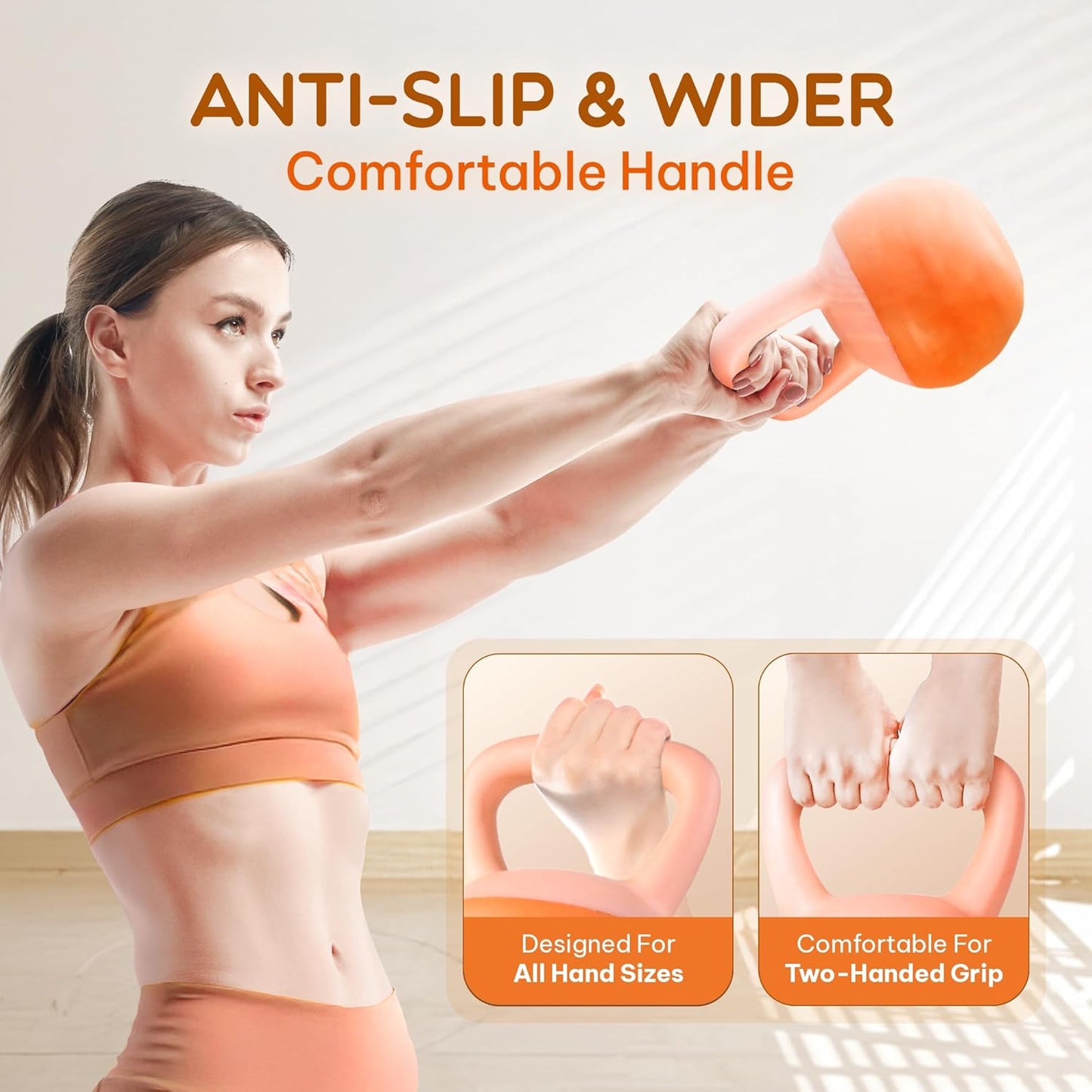 Yes4All Soft Kettlebell, PVC Kettlebells Exercise Weights & Color-Coded Strength Training Kettlebells with 4 Options (5,10,15,20lb), Gentle Hand Weights for Women at Home