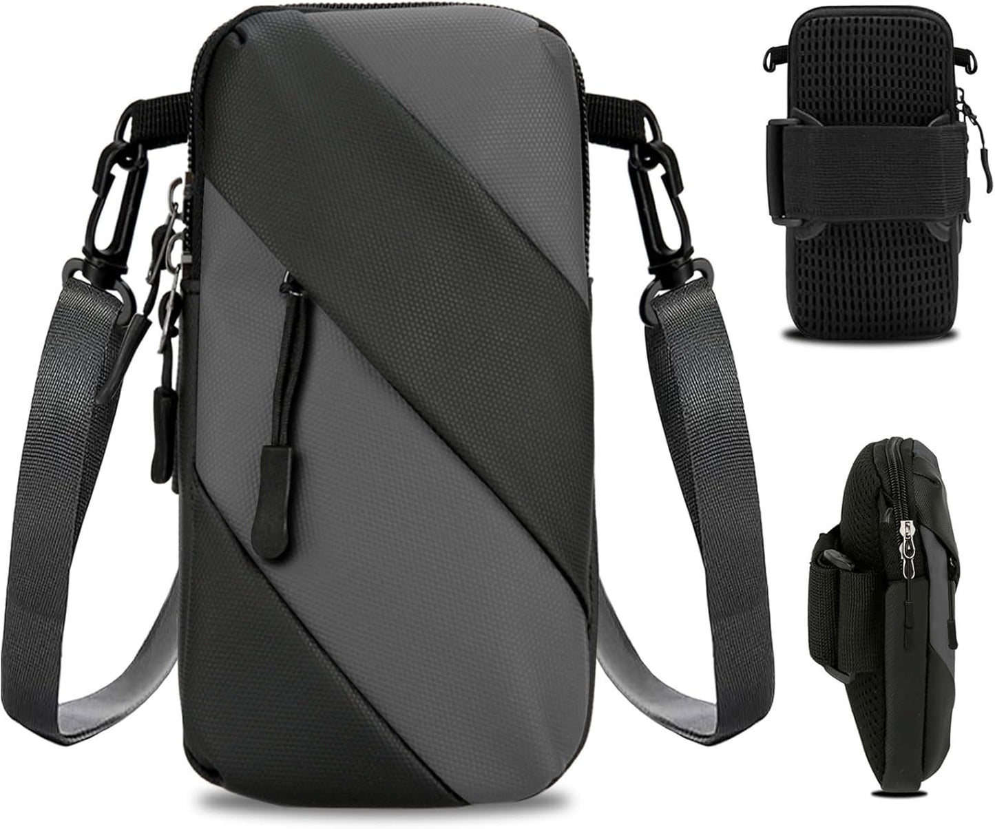 Armband Cell Phone Holder for Running,Crossbody Shoulder Holsters Bag with Arm Band for Women Men Kids,iPhone 15 14 13 12 11 Pro Max Xs Xr 8 7 6S 6 Plus SE Mini Galaxy Workout Walking Gym Arm Bags