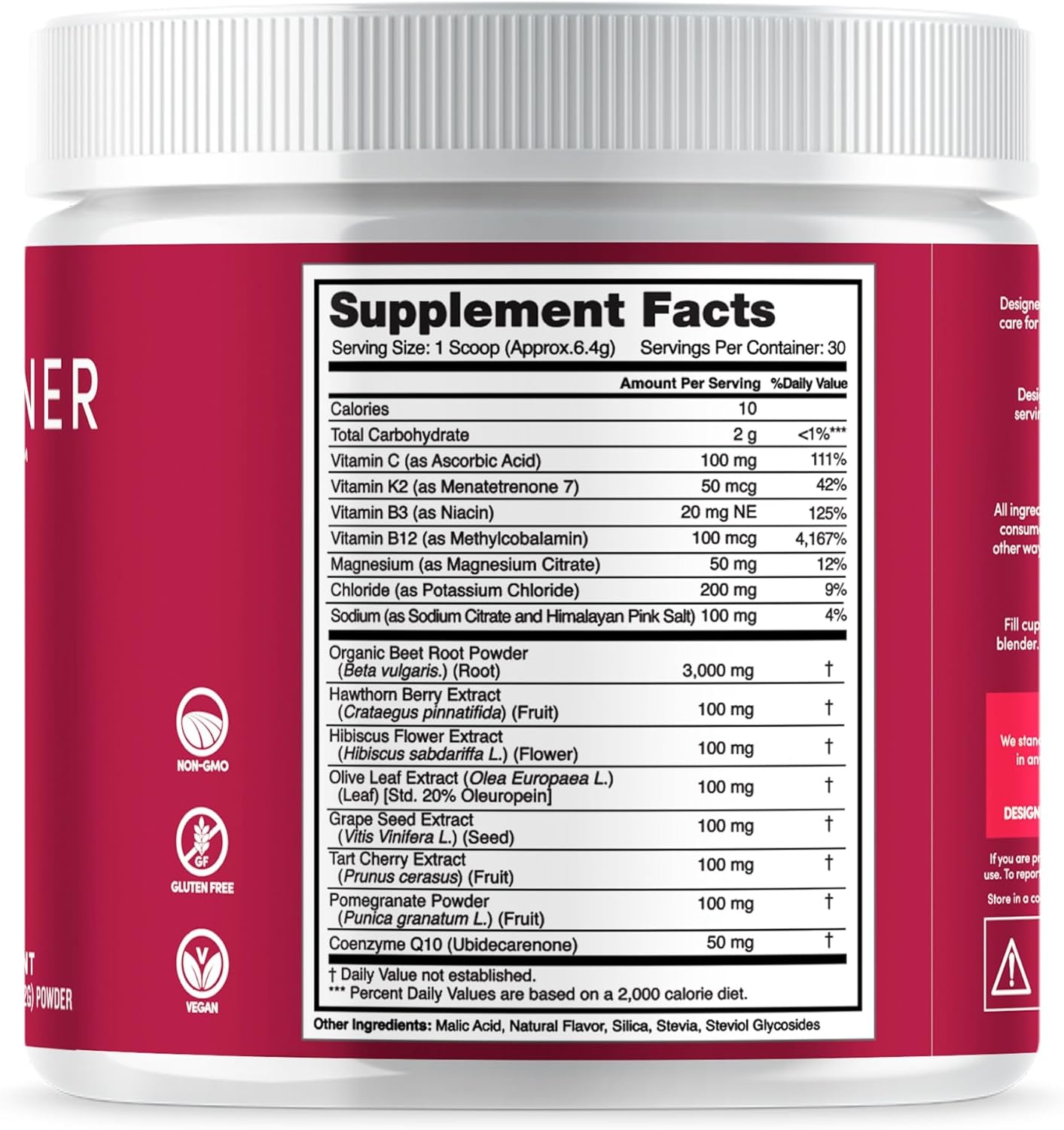 Designer Wellness, Designer Greens Superfood Powder with Prebiotics, Probiotics, Antioxidants, and Detox Support, 30 Servings