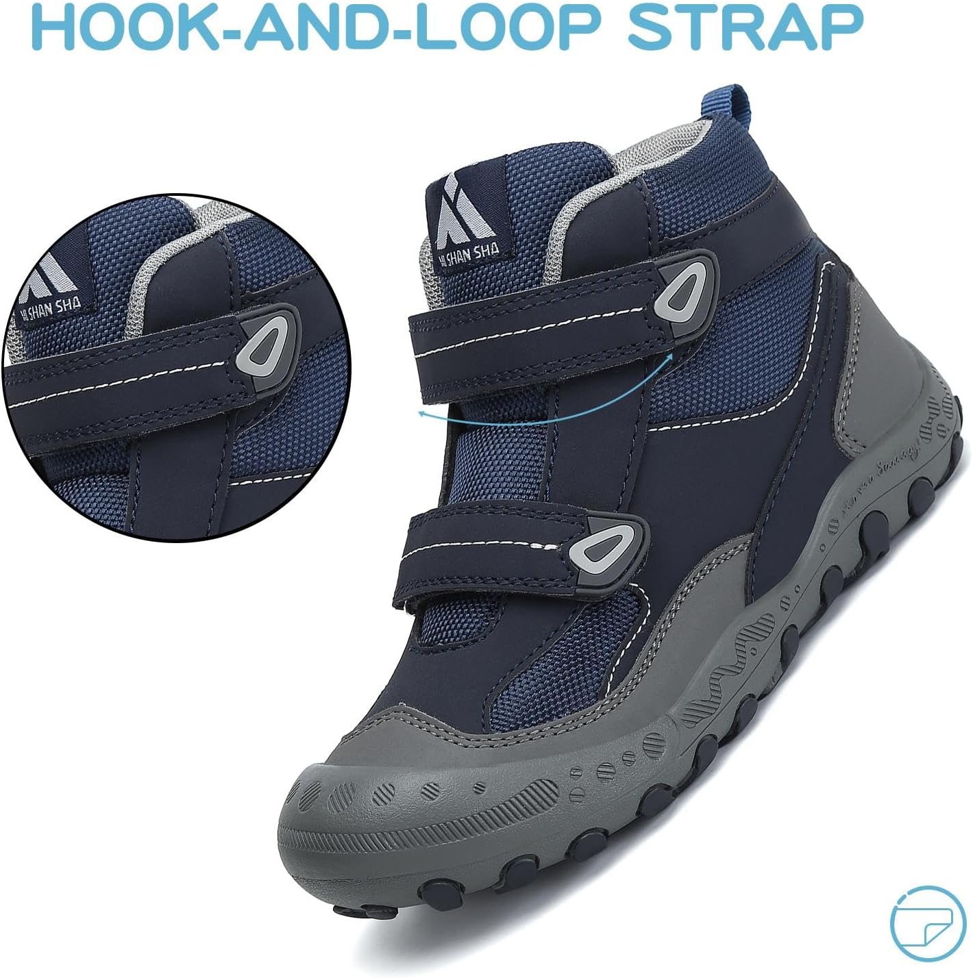 Mishansha Kids Water Resistant Hiking Boots, Boys Girls Anti Collision Anti-Skid Athletic Outdoor Adventure Trekking Shoes