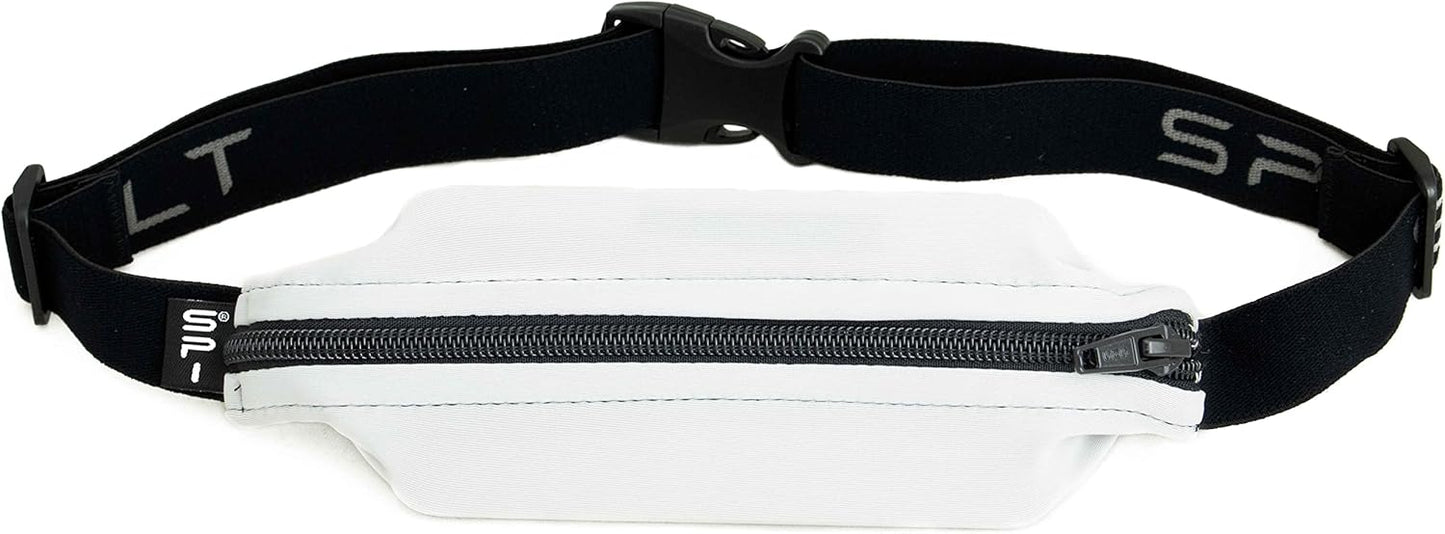 SPIbelt Running Belt for Women Men, Phone Holder for Running, Running Fanny Pack, Holder for Phone, Running Waist Pack, Adjustable Waist, [Fits All Phones]. Cloudy Grey with Black Zipper