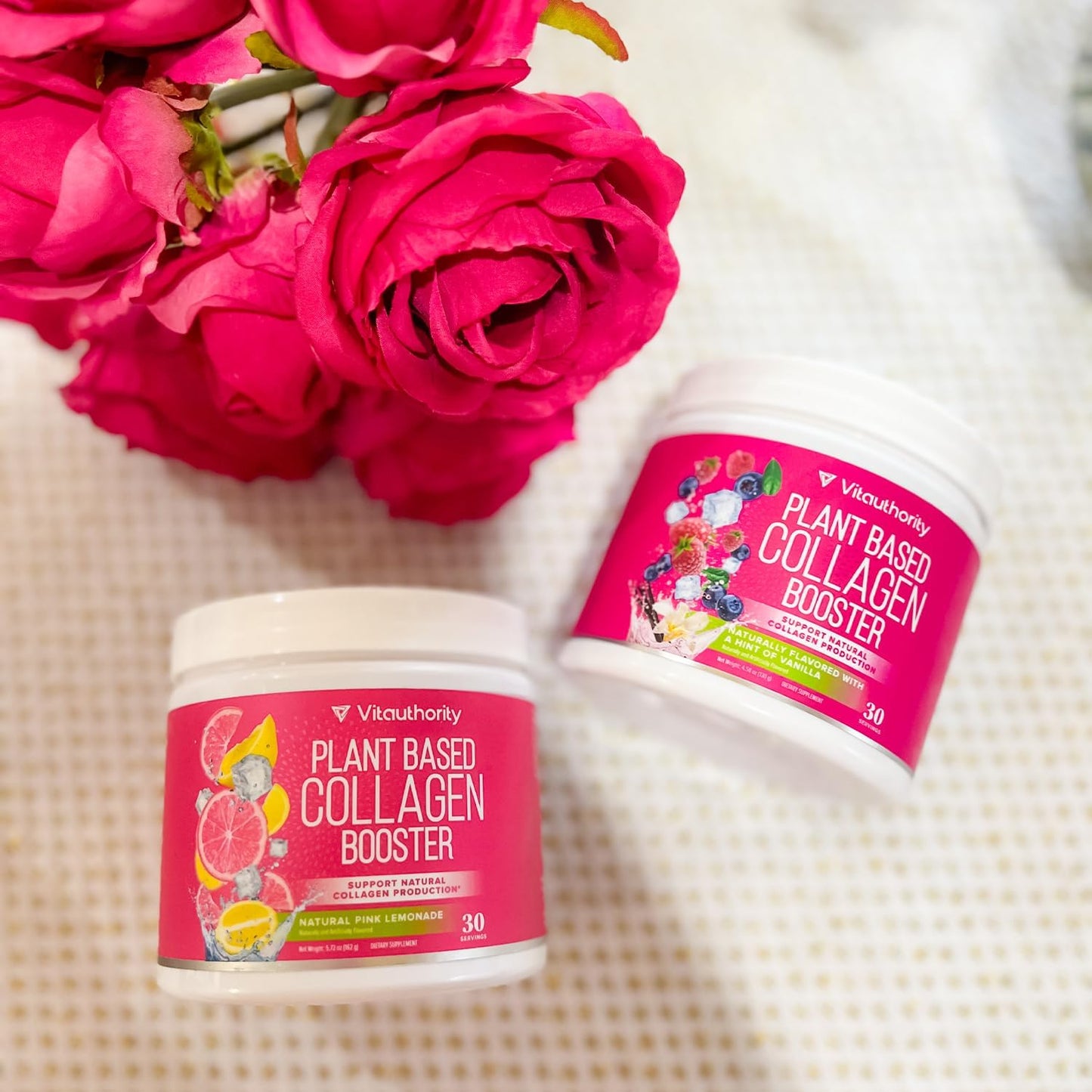 Vitauthority Vegan Collagen Powder for Women - Plant Based Collagen Supplement for Women with Proprietary Vegan Hair Skin and Nails Vitamins - Vegetarian Collagen Powder with Hyaluronic Acid