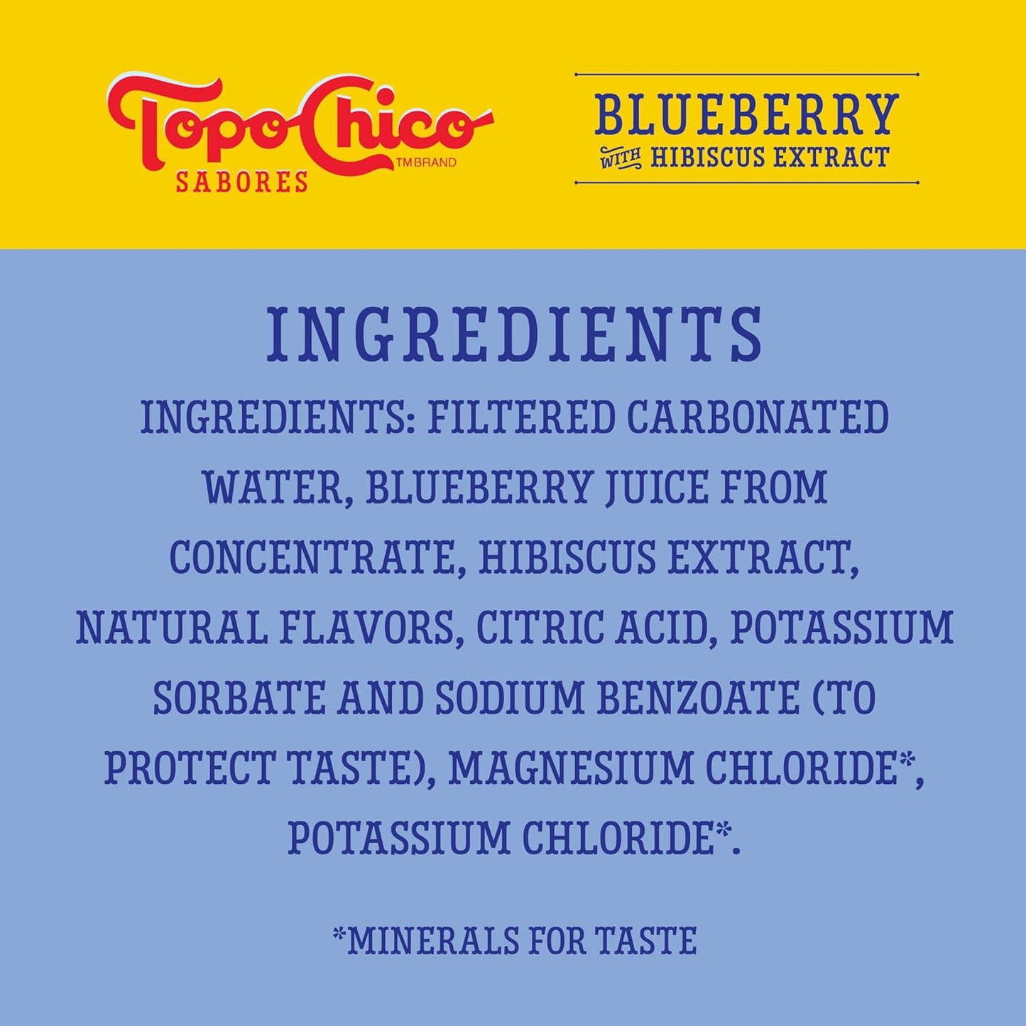 Topo Chico Sabores Blueberry with Hibiscus Extract 12oz 8pk