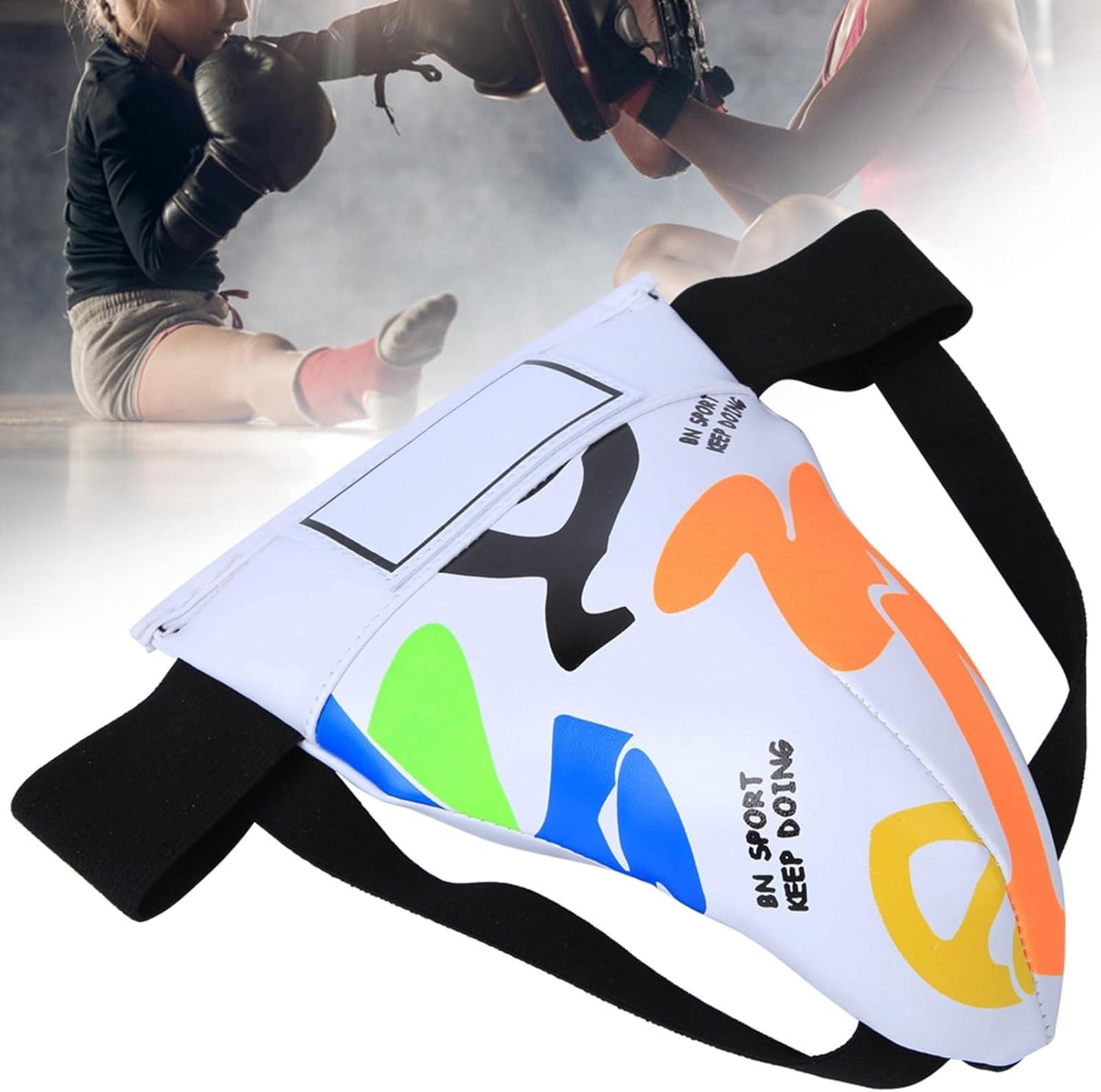 Groin Protector Boxing, Groin Guard Boxing, Children Boxing Groin Protector, for Boxing Taekwondo Muay Thai Training, White