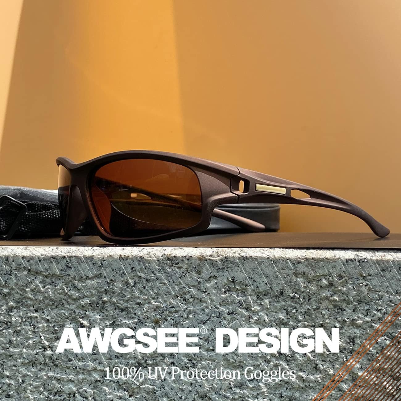 Polarized Sports Sunglasses for Men 100% UV Protection Wrap Around Unbreakable Sun Glasses for Fishing Driving