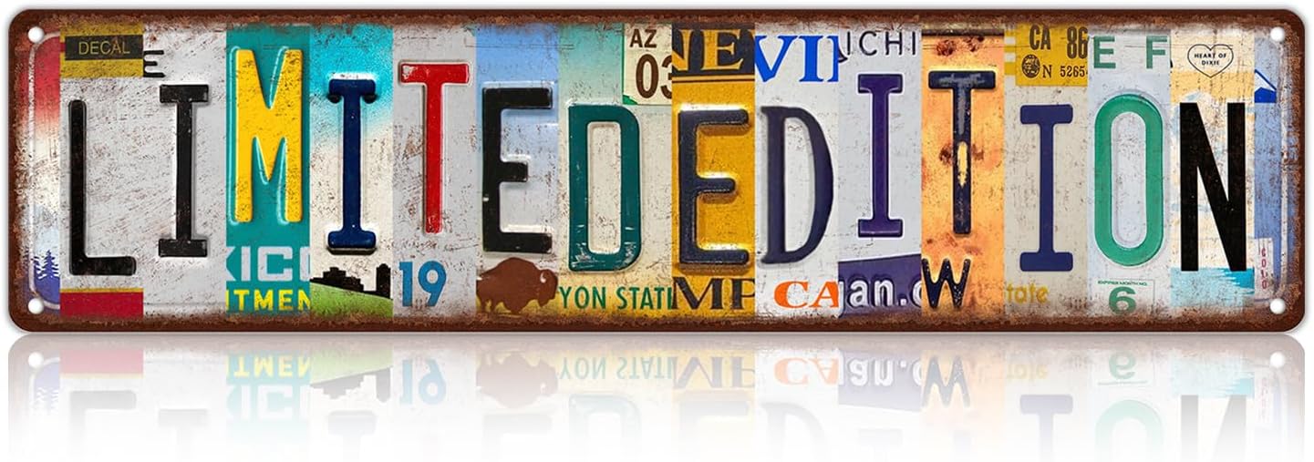 Vintage Limited Edition Wall Decor Street Signs Metal Tin Signs 16 x 4 Inches