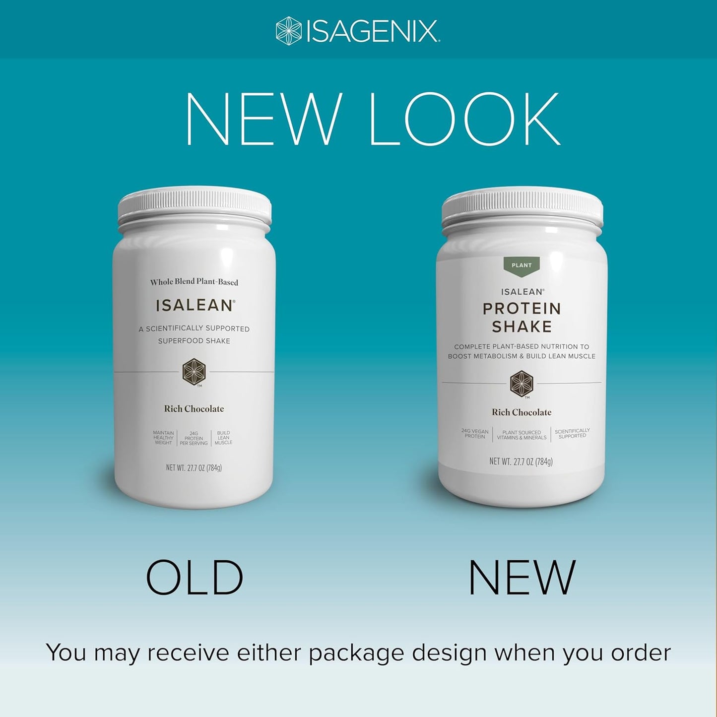 Isagenix Plant-Based IsaLean Protein Shake - Energy Powder with Whole-Food Sourced Vitamins - Supports Lean Muscle Growth & Healthy Metabolism - Rich Chocolate, 27.2 oz (14 Servings)