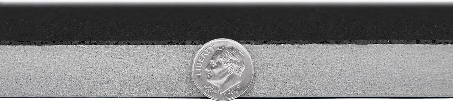 IncStores Impact Foam Rubber Floor Tiles, Interlocking Home Gym Floor Matts for Weight & Workout Equipment Room Padding, 2'x2' Tiles