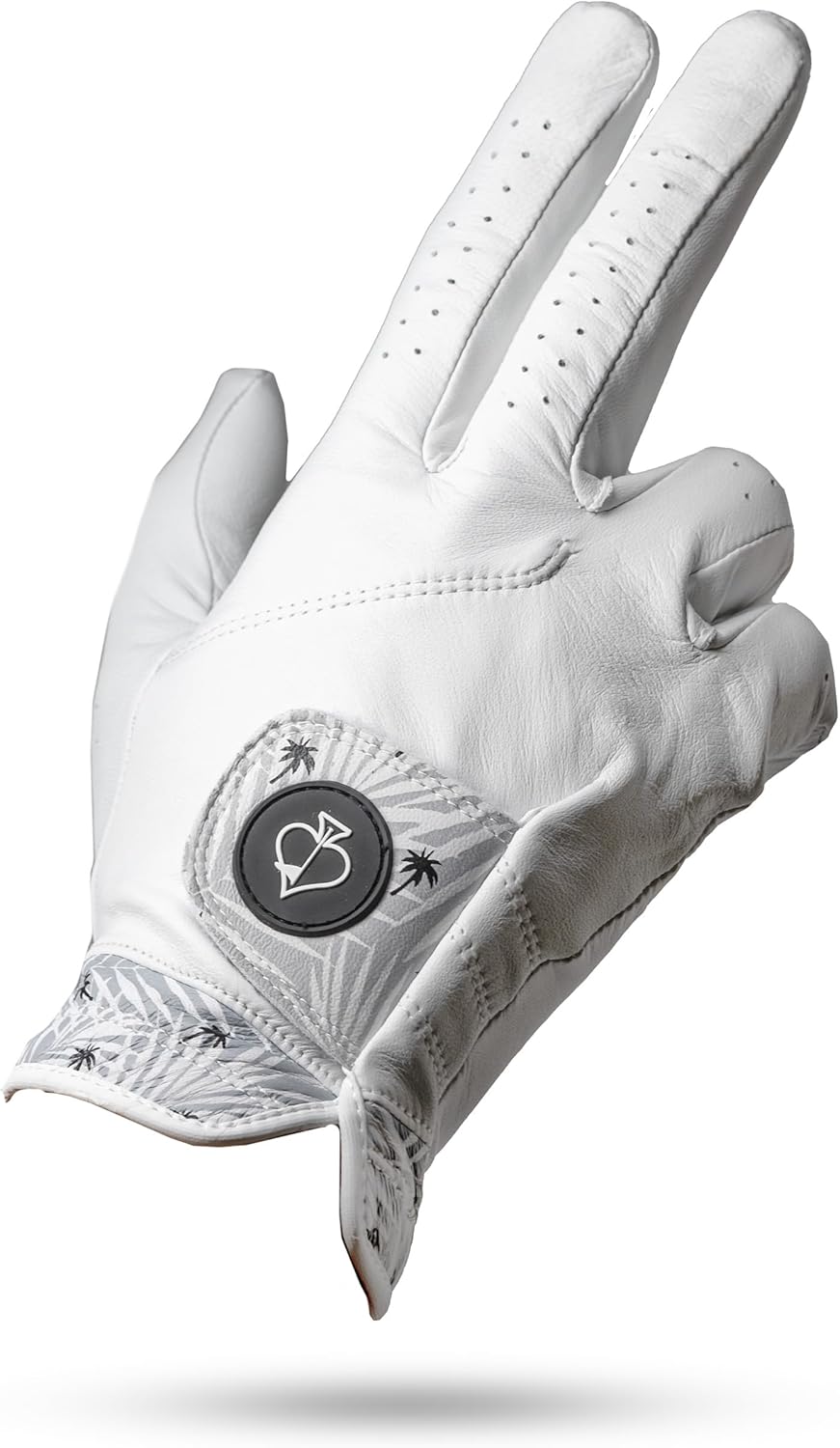 Pins & Aces - Palm Sunday Golf Glove Design - Premium AAA Cabretta Leather, Long-Lasting Durable Tour Glove for Men or Women - Premium Leather Golf Glove Left & Right Hand