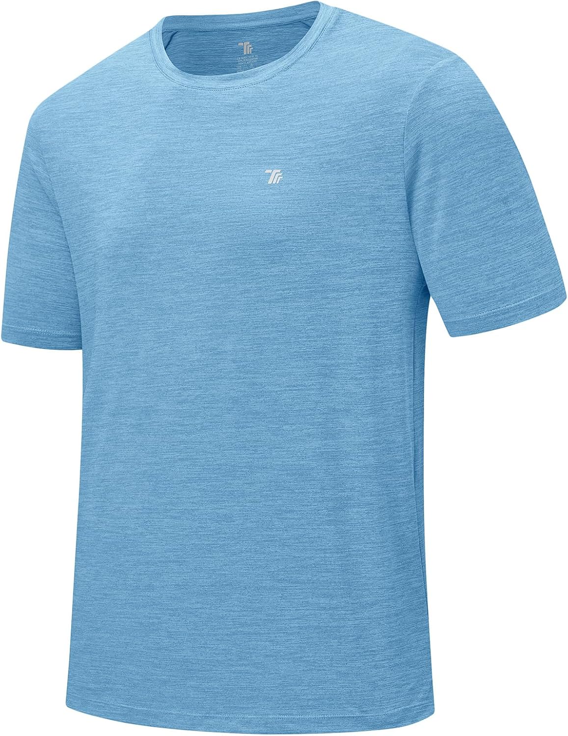 BGOWATU Men's Quick Dry Workout Athletic Shirts Lightweight Tennis Shirts for Men Running Gym Tops
