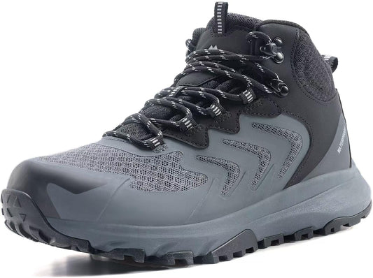 Men's Waterproof Hiking Boots Lightweight Comfortable Breathable Outdoor All-Terrain Trekking Ankle Boots
