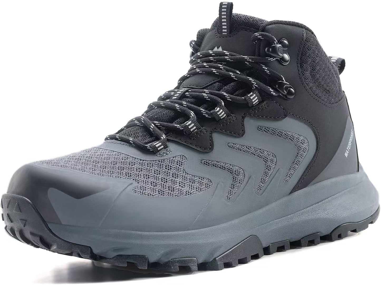 Men's Waterproof Hiking Boots Lightweight Comfortable Breathable Outdoor All-Terrain Trekking Ankle Boots