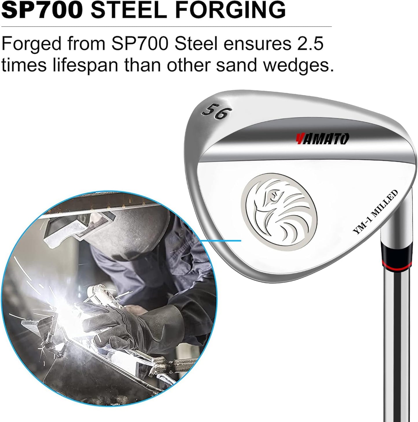 Yamato Golf Wedge Set or Individual Golf Wedges 50/52/54/56/58/60 Golf Gap Wedge Sets Sand Wedge|Lob Wedge Golf Clubs for Men & Women Milled Face for High Spin