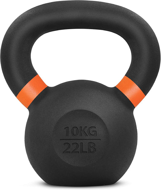 Yes4All Powder Coated Cast Iron Kettlebell Strength Training Kettlebells Weight Set for Full Body Workout, Home Gym