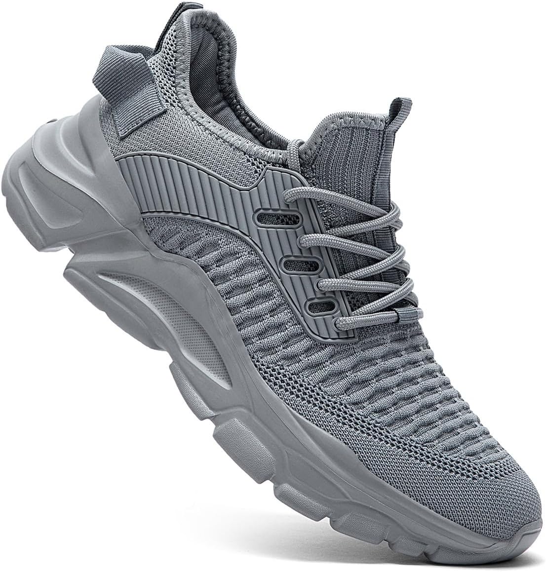 Men's Slip on Walking Shoes Tennis Running Sneakers Lightweight Breathable Casual Soft Sole Comfort Work Gym Trainers
