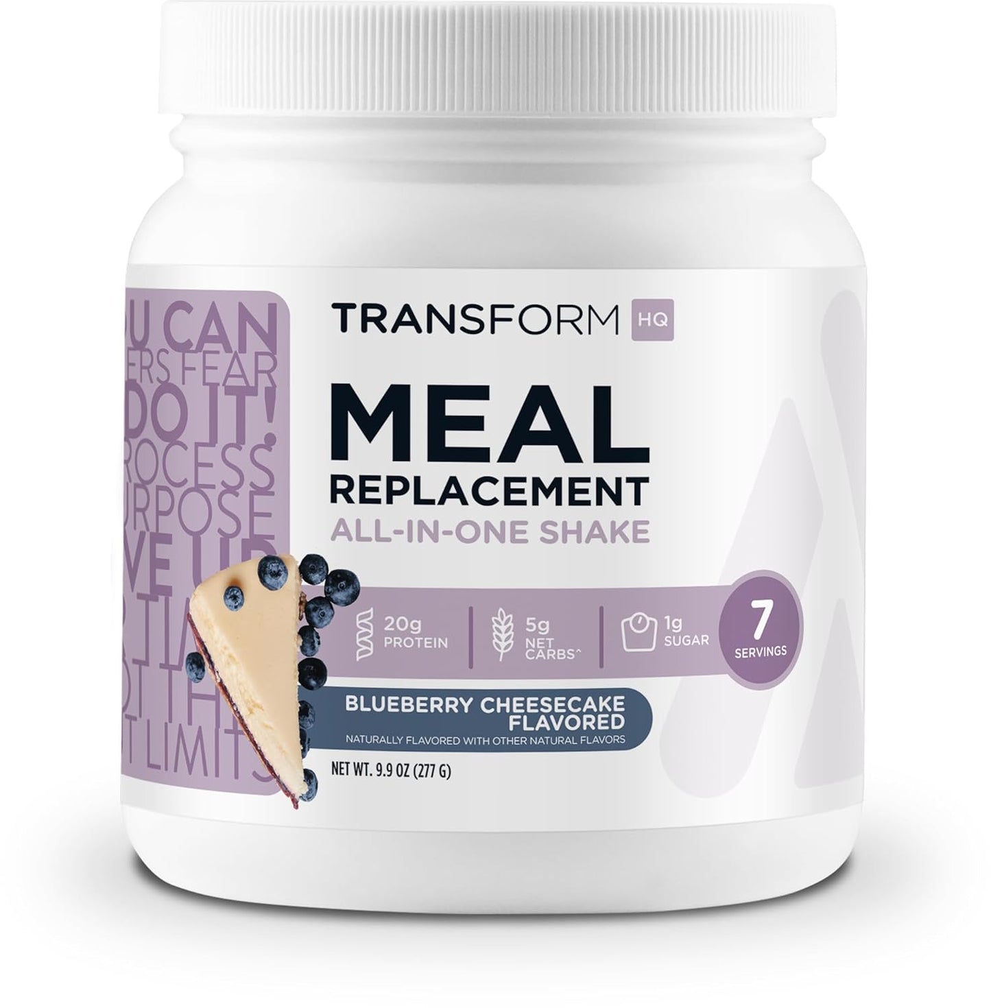 TransformHQ Meal Replacement Shake Powder 7 Servings (Blueberry Cheesecake) - Gluten Free, Non-GMO