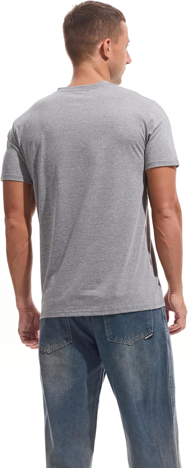 VEIISAR Premium V Neck T Shirts for Men - Modern Fitted Tees Vneck Undershirts