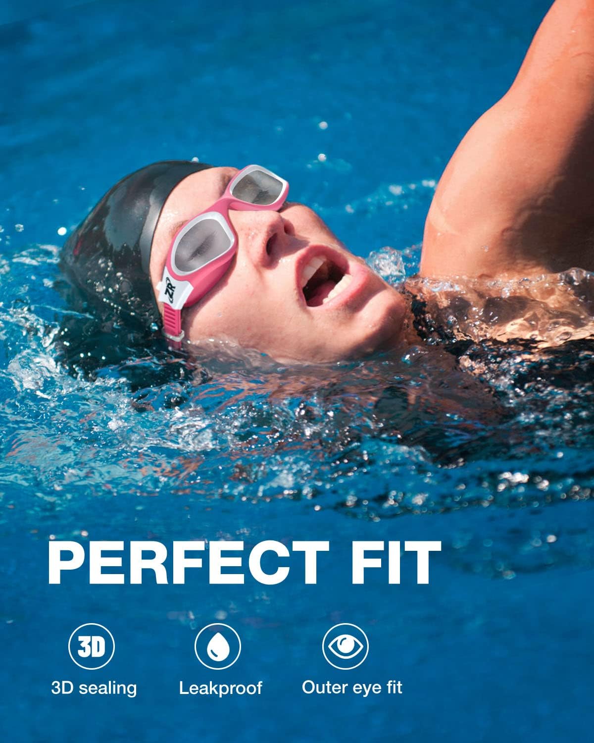 ZIONOR G1 Polarized Swimming Goggles for Unisex Adult Women Anti Fog 100% Anti UV Diving Goggles