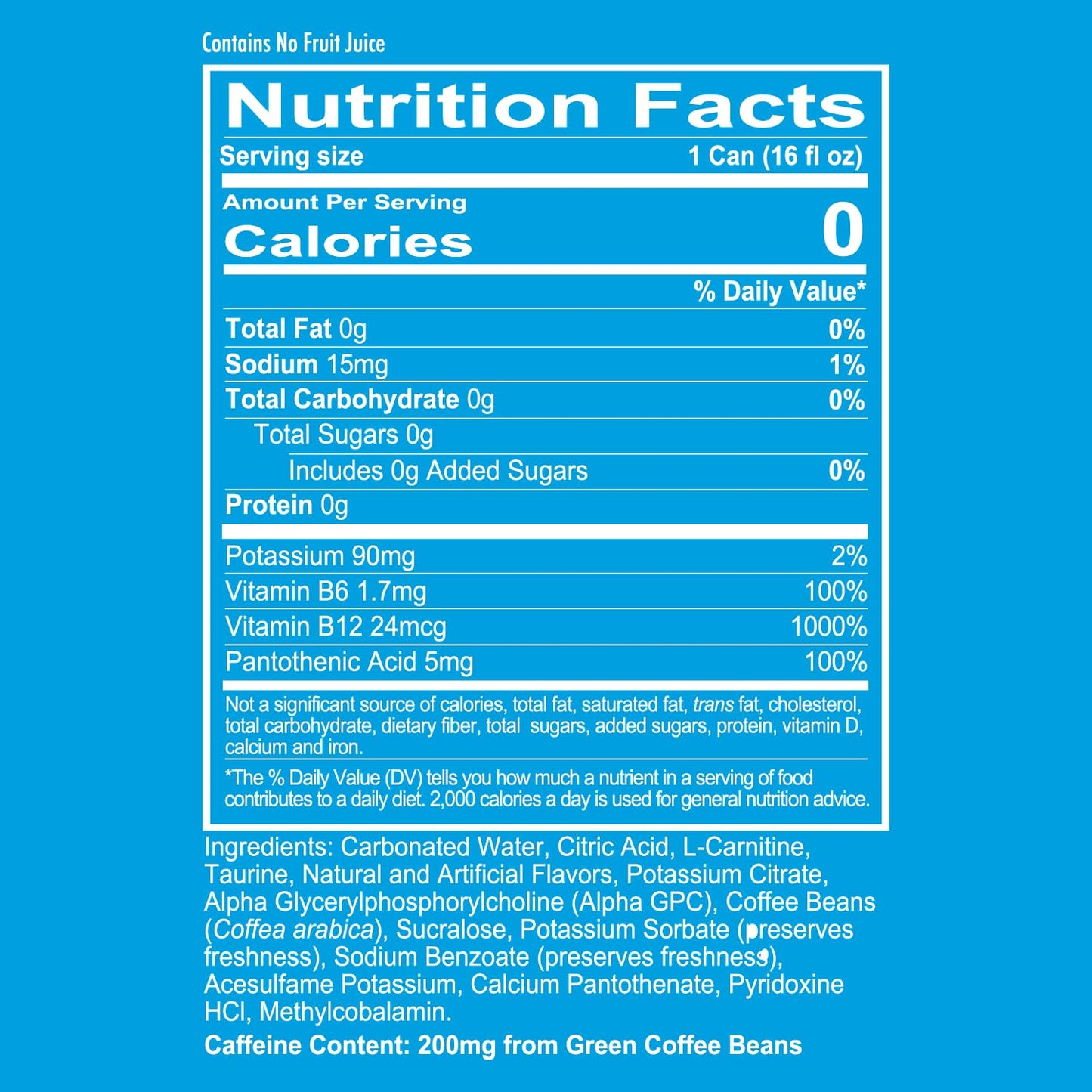 REDCON1 Energy High Performance Drink, Icy Blue Lemonade - Zero Sugar Energy Drink with Alpha GPC Nootropic - 200mg Natural Caffeine from Green Coffee Beans - Vitamin B6, B12 & B5 to Boost Mood (12 ct)