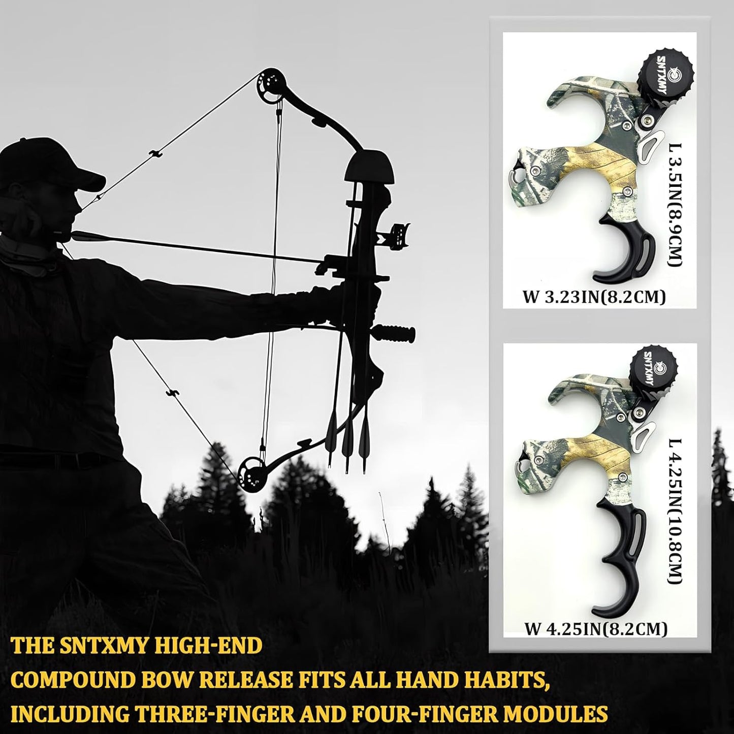 Bow Release for Compound Bow 360° Rotatable Thumb Release for Compound Bow Archery Trigger Release