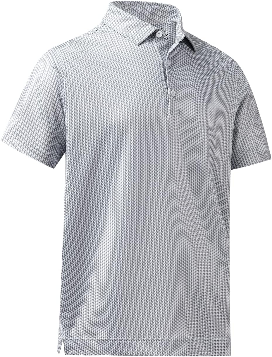 DEOLAX Mens Polo Shirts Fashion Print Mens Golf Shirt Dry Fit Mens Golf Polo Short Sleeve Quick Dry Funny Golf Shirt for Men