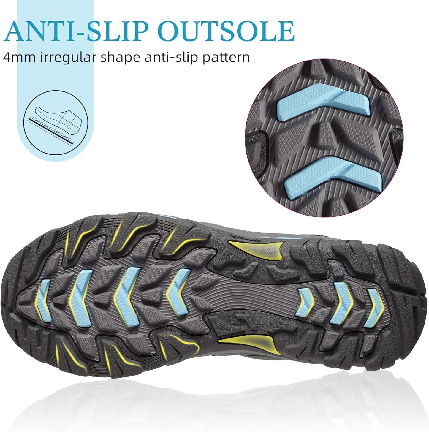 CAMELSPORTS Women's Hiking Shoes Breathable Trail Running Shoes Non-Slip Lightweight Outdoor Sneakers for Trekking Walking