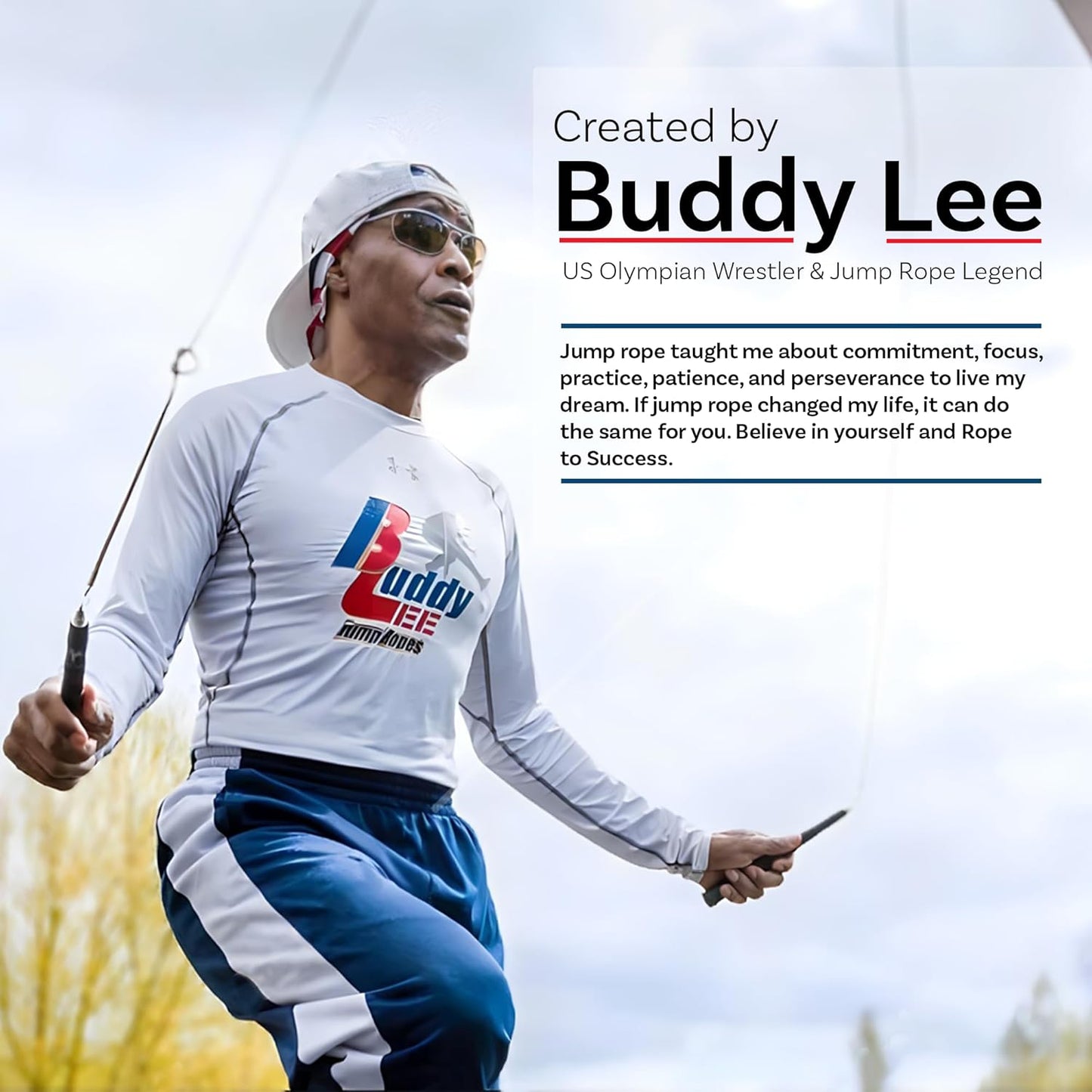 Buddy Lee Aero Speed Jump Rope 2.0 Upgraded Version with Sonic Rocket Speed Swivel Bearing | Tangle-Free & Adjustable Jump Rope for Men & Women - For Fitness, Double-Unders, and Cross-Training