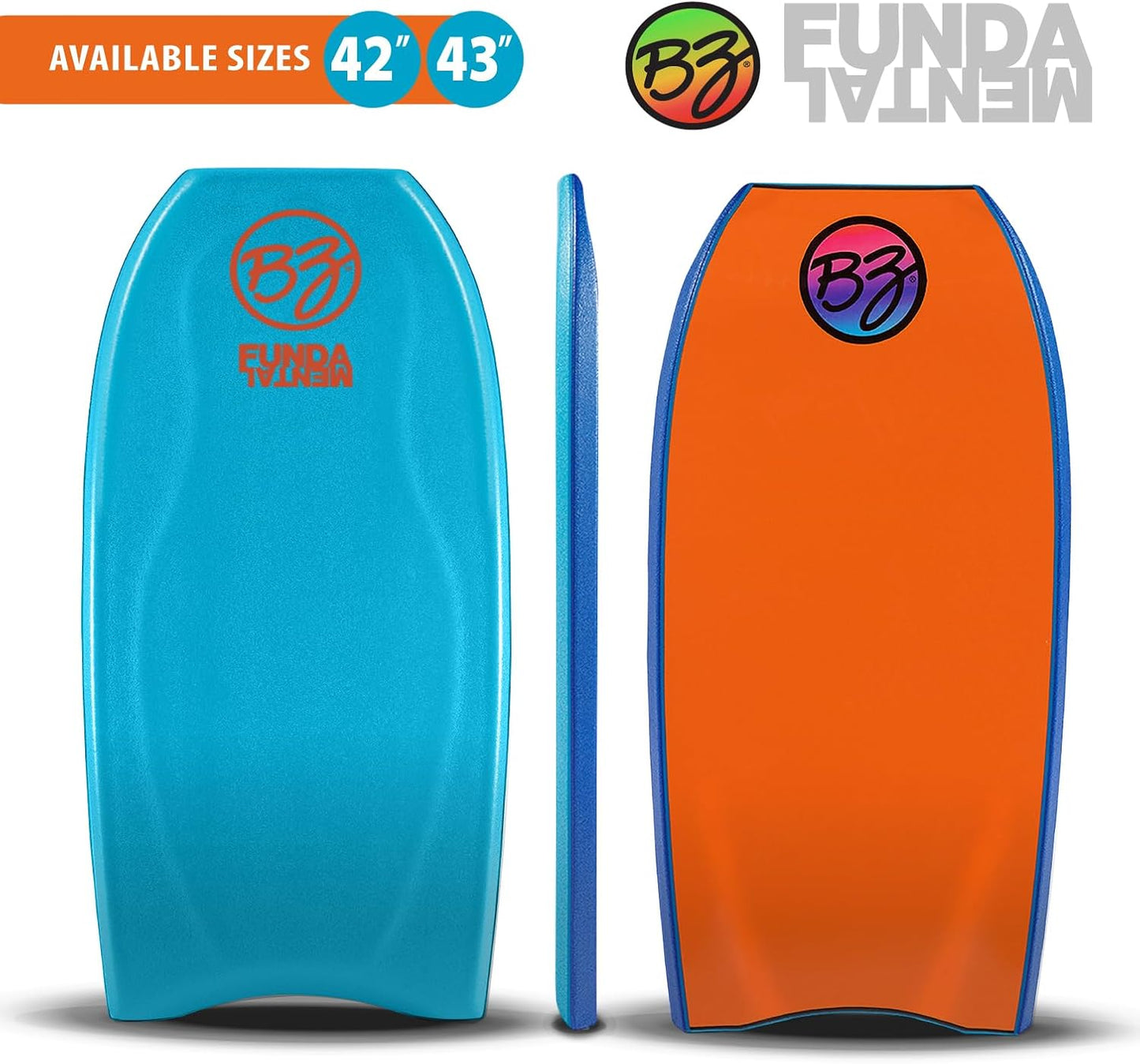 BZ Bodyboards - Fundamental Bodyboard - Advanced Riders - Zero-G Polypro Core - Surlyn Slick - 8LB H-Cell Deck - Crescent Tail - Advanced Riders, Superior Performance