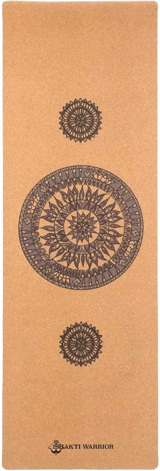Cork Yoga Mat - Artist Designed, Premium Printed Eco-Friendly Non-Slip mat, Great for Regular & Hot Yoga, Pilates, Workouts 72 inch x 24 inch x 3mm Thick