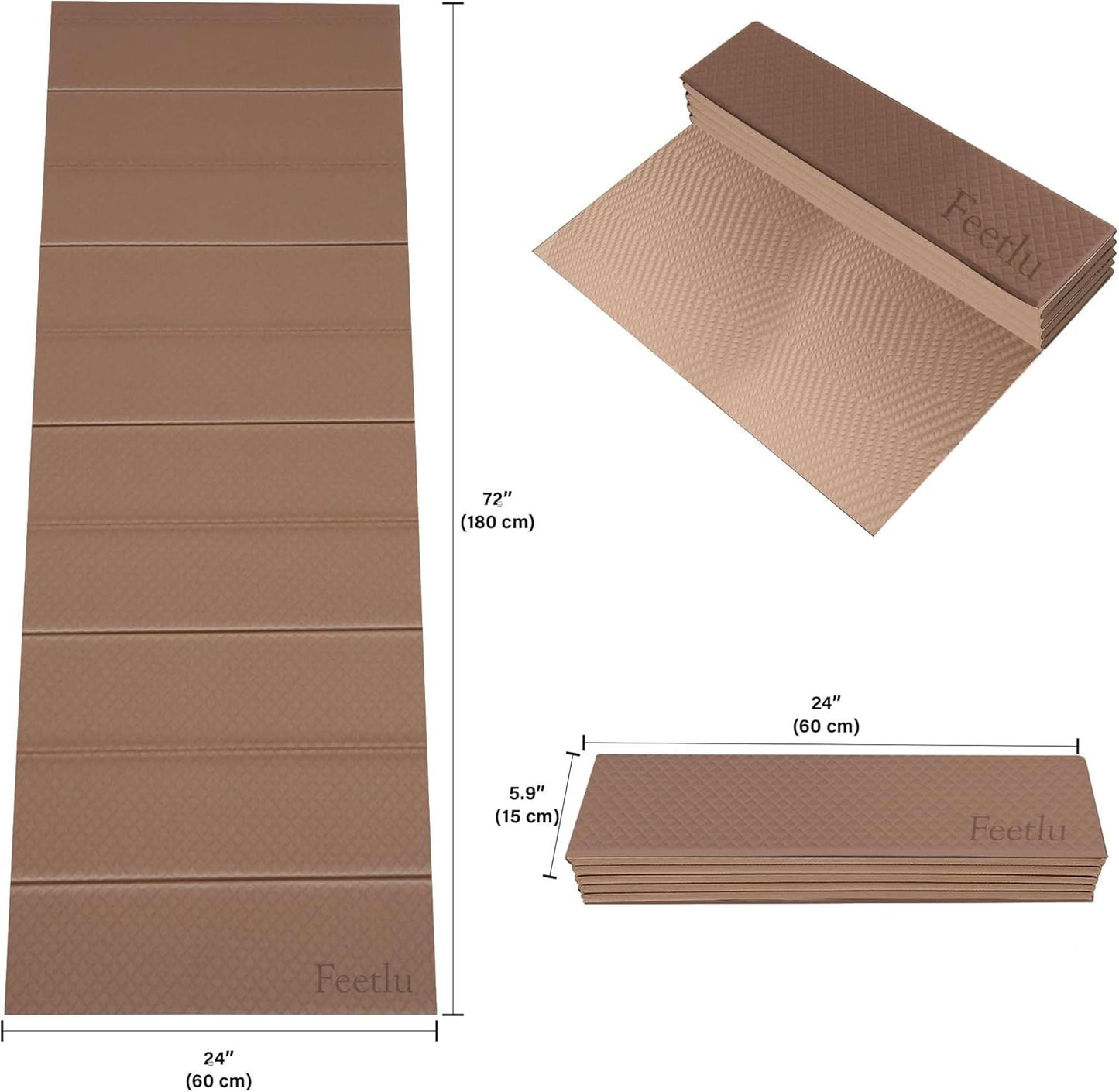 Foldable Yoga Exercise Mat – Lightweight, Anti-Slip, and Easy to Store for Yoga, Pilates, Home Workouts, and Floor Exercises