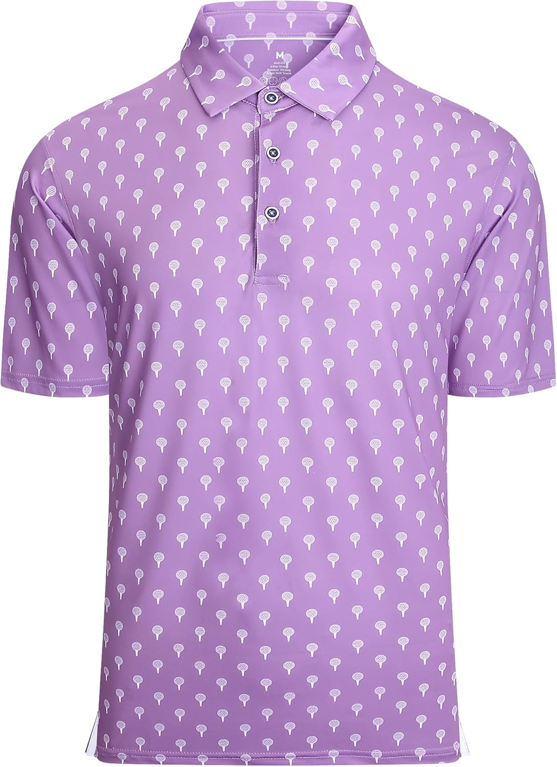 Damipow Premium Golf Shirts for Men Dry Fit Performance Polo Short Sleeve Collared Shirt