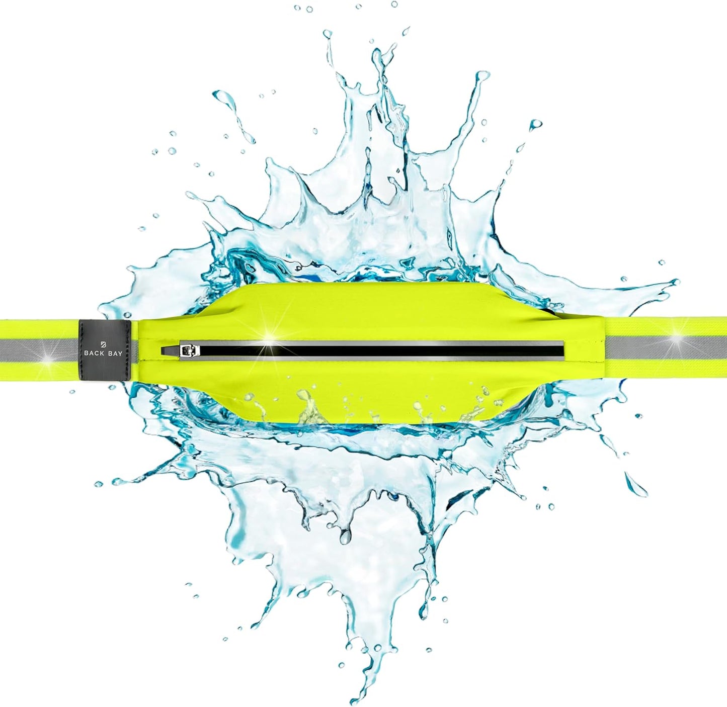 Back Bay Reflective Running Belt for Women & Men [Fits ALL Phones], Runners Fanny Pack, Money Belt, Reflective Running Gear, Waist Bag Workout Gear, iPhone Runner's Phone Holder Waist Pack