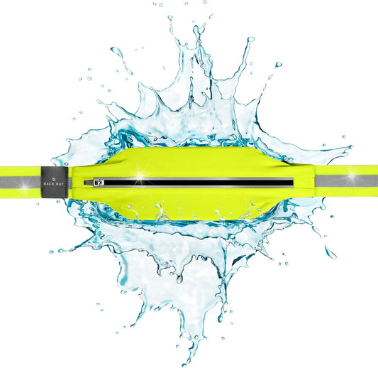 Back Bay Reflective Running Belt for Women & Men [Fits ALL Phones], Runners Fanny Pack, Money Belt, Reflective Running Gear, Waist Bag Workout Gear, iPhone Runner's Phone Holder Waist Pack